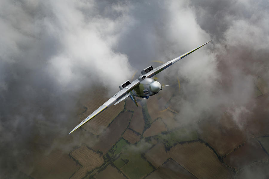 Spitfire PR XIX PS915 looping Photograph by Gary Eason