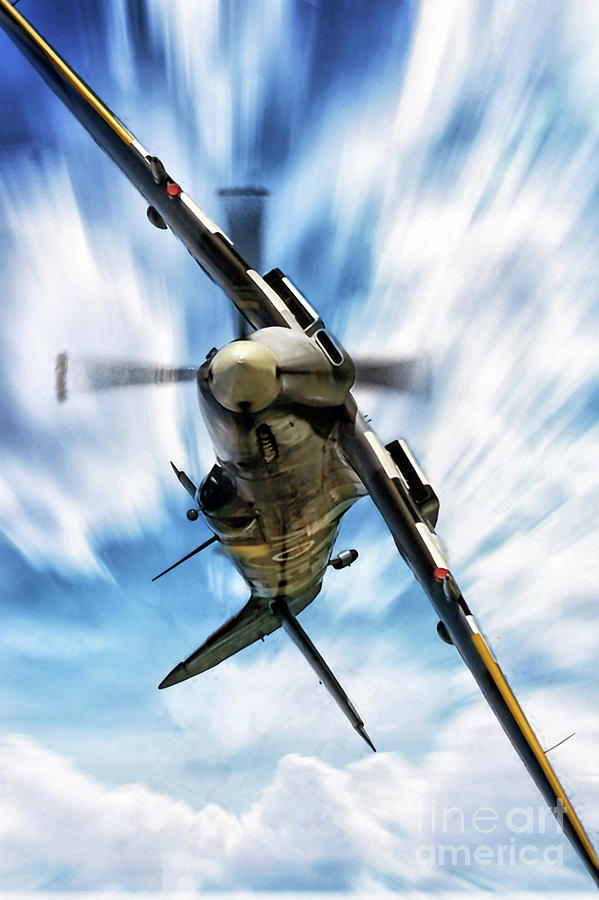 Spitfire Roll Digital Art by Airpower Art