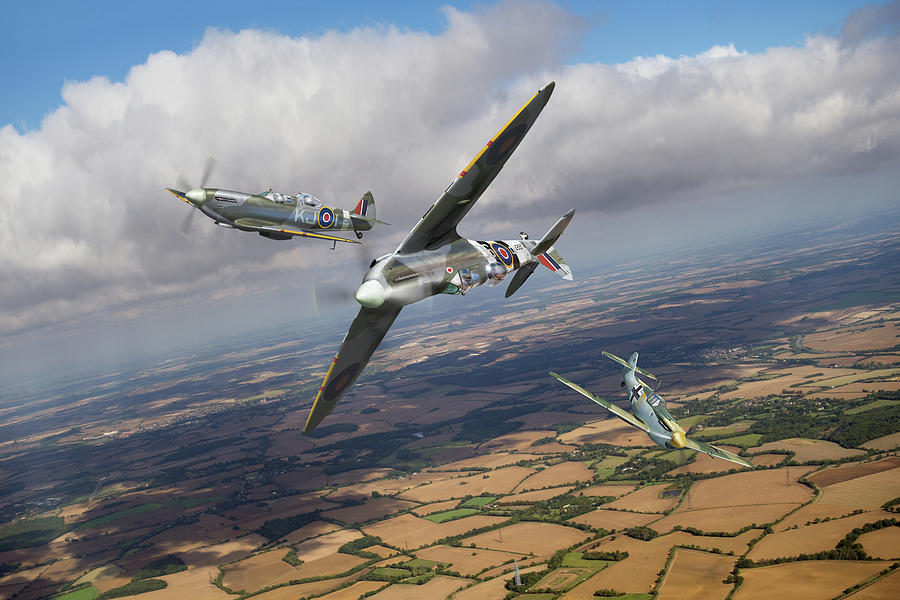Spitfire TR 9 fighter affiliation Photograph by Gary Eason