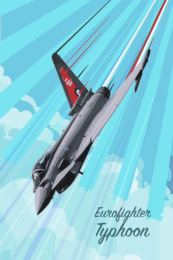 RAF100 Typhoon Pop Art Digital Art by Airpower Art