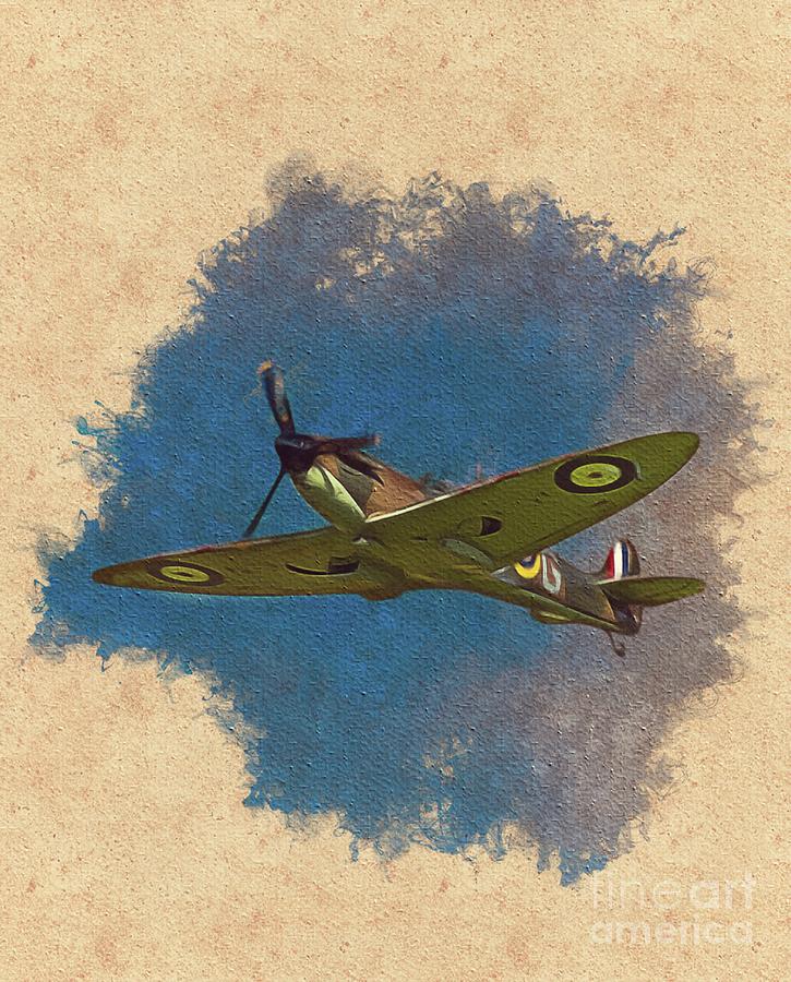 Spitfire - WWII Fighter Painting by Esoterica Art Agency