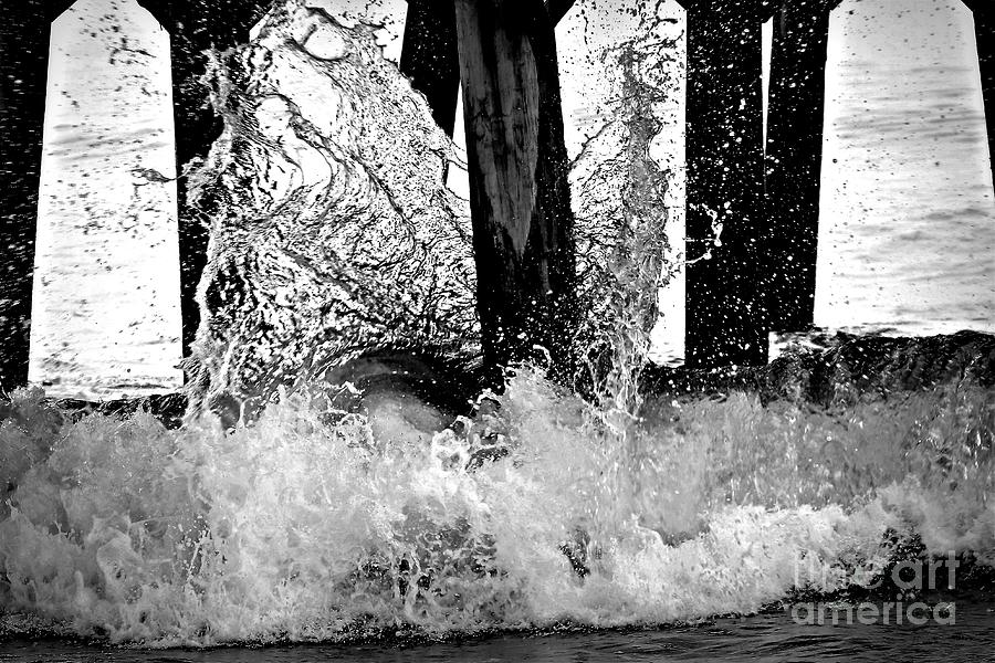 Splash Drama 1 In Bw Photograph