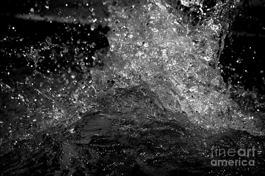 Splash in Black and White Photograph by Leah McPhail