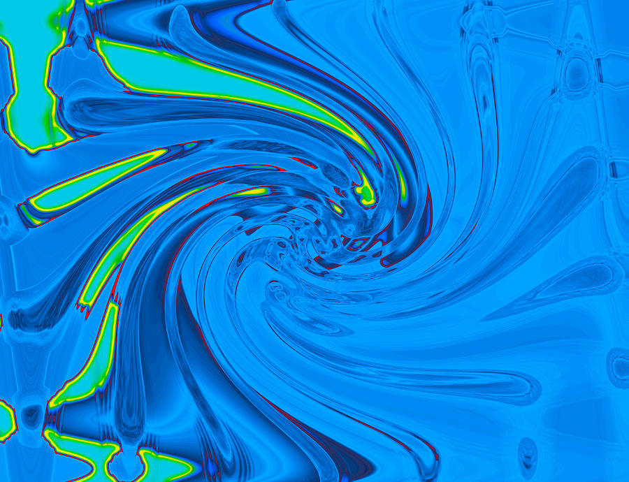 Abstract Digital Art - Splash by Joshua Sunday