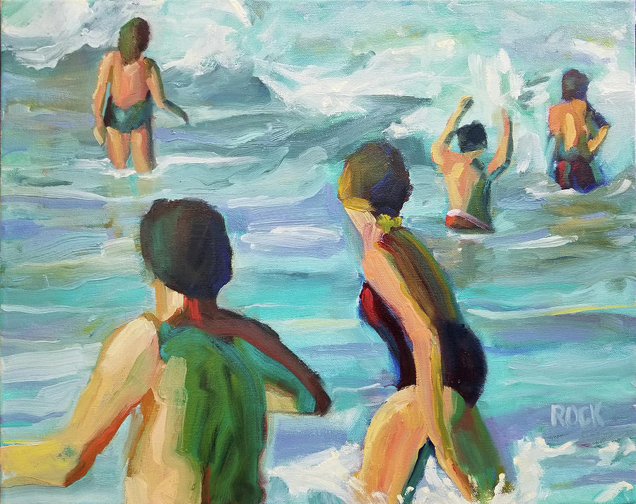 Beach Painting - Splash by Leslie Rock