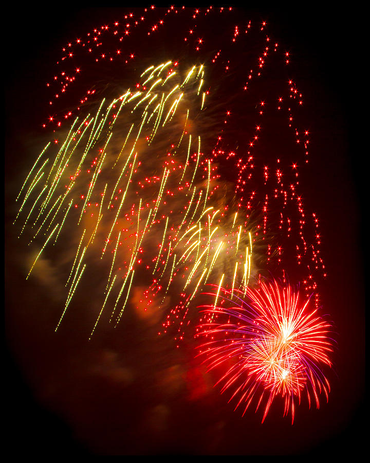 Splash of Fireworks Photograph by Bonnie Follett