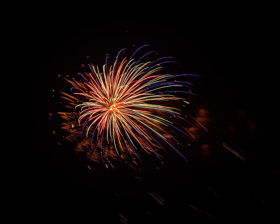 Splash of Fireworks Color  Photograph by Debra Martz