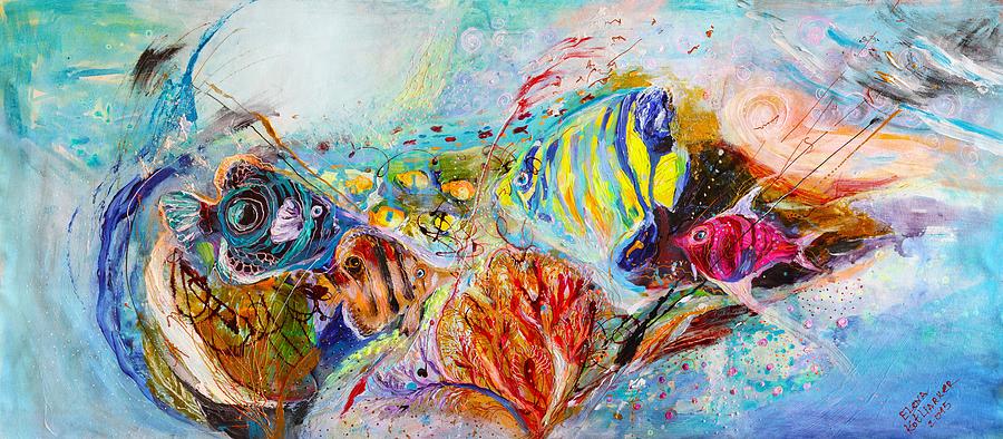 Splash Of Life #14 Red Sea  Painting by Elena Kotliarker