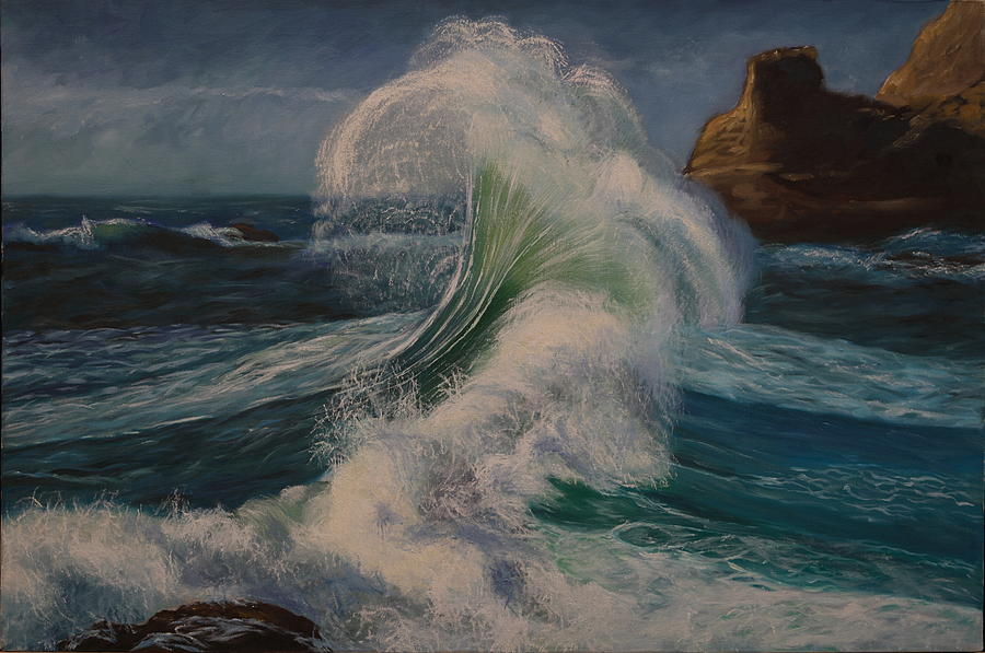 Seascape Painting - Splash by Rosencruz  Sumera