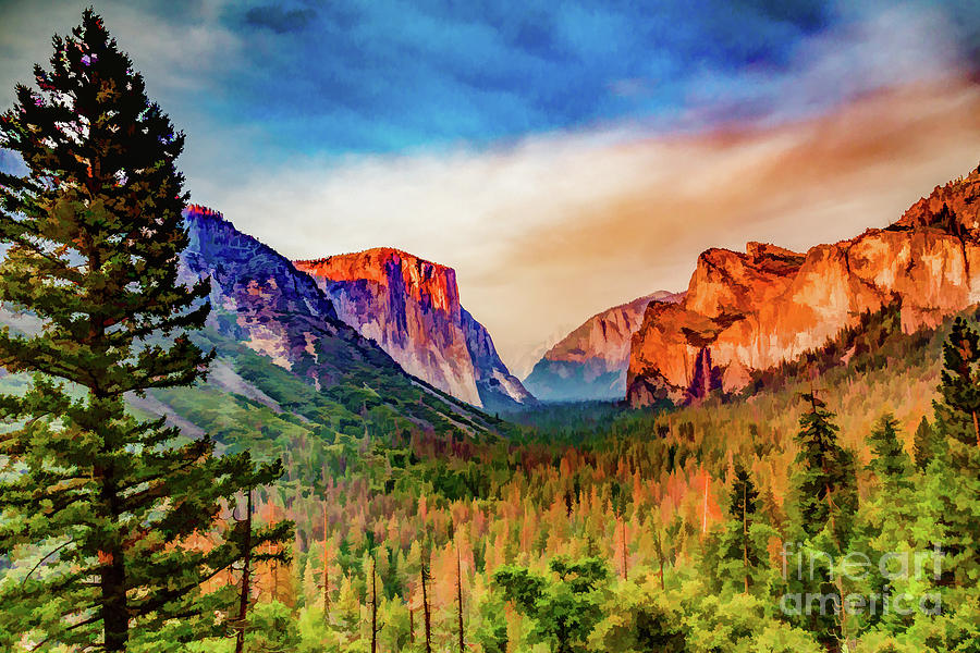 Splashes of Color in Yosemite Digital Art by Lisa Lemmons-Powers