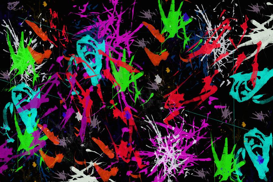 Cool Digital Art - Splatter by L L