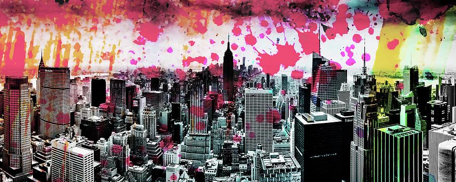 New York City Skyline Photograph - Splatter Pop by Az Jackson