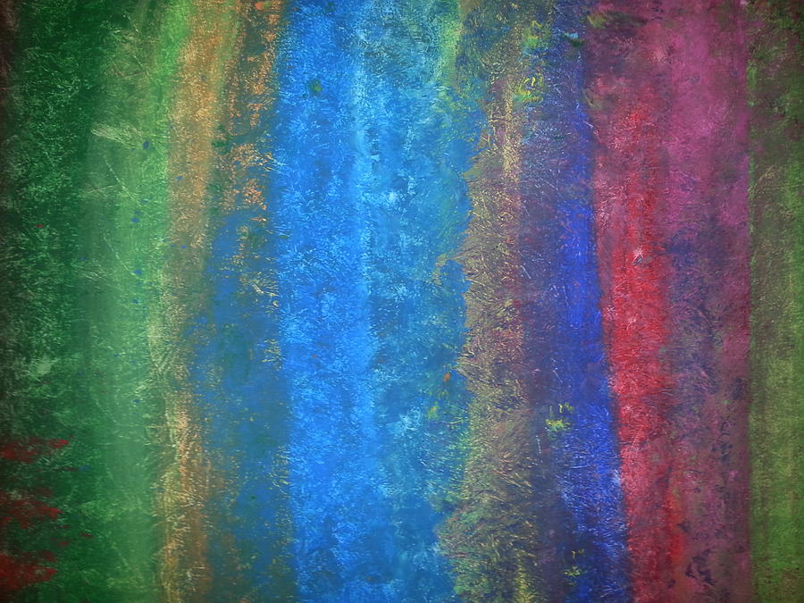 Abstract Painting - Splattered Rainbow by Gage Dougherty