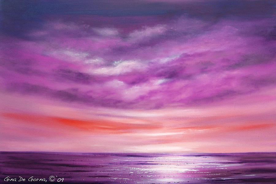 Splendid Purple Painting by Gina De Gorna