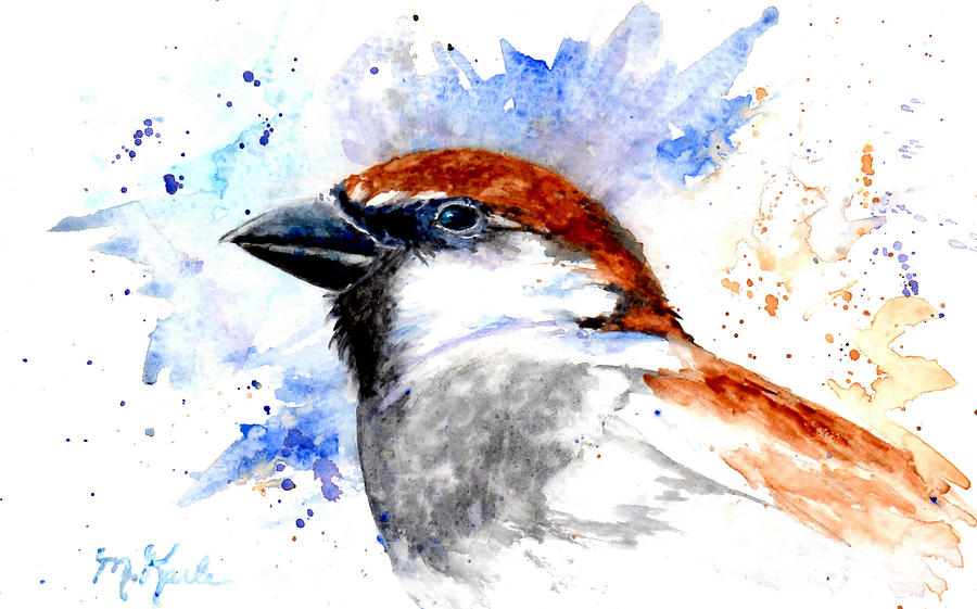 Splendid Sparrow Painting by Marsha Karle