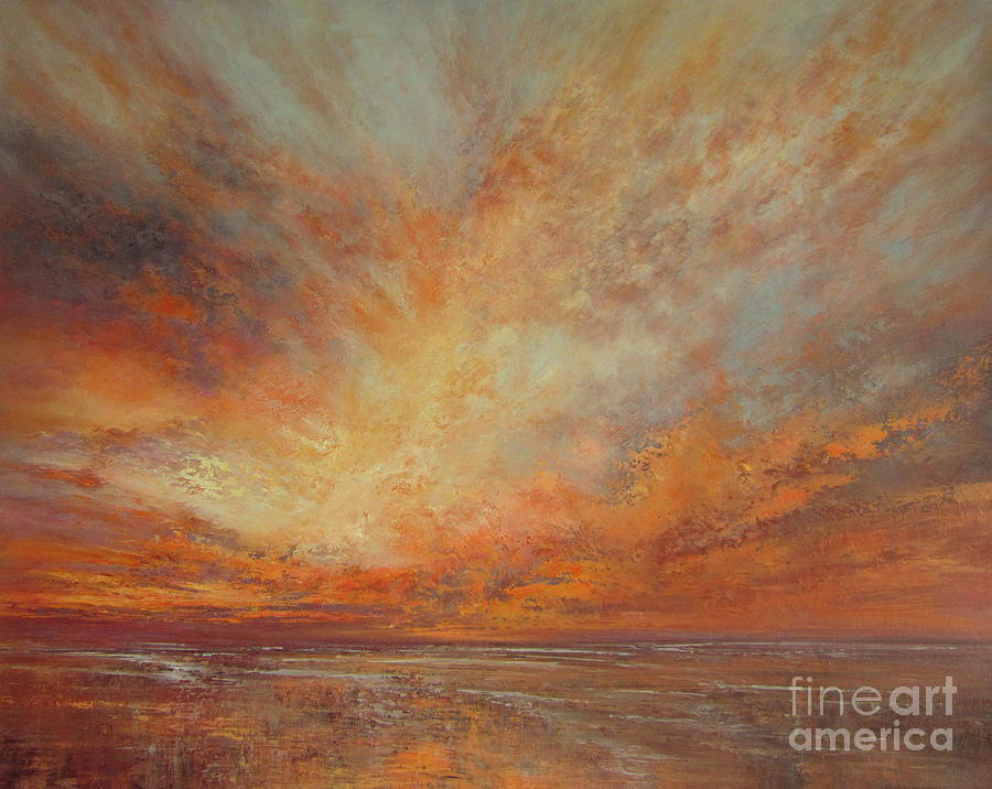 Sunset Painting - Splendour by Valerie Travers