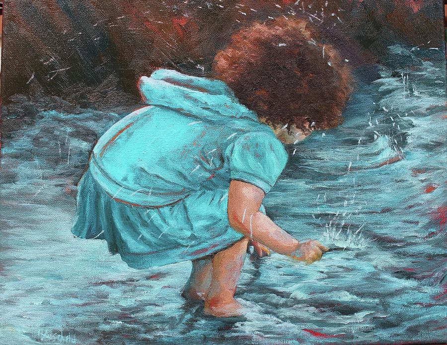 Splish-Splash Painting by Rebecca Hauschild