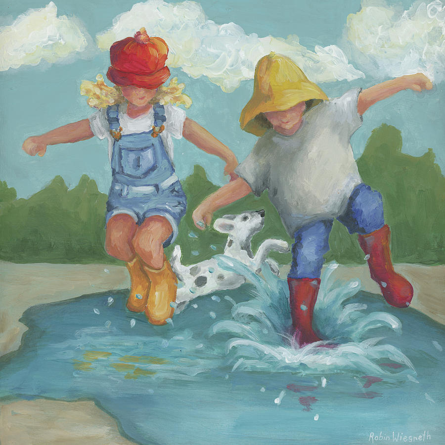 Splish Splash Painting by Robin Wiesneth