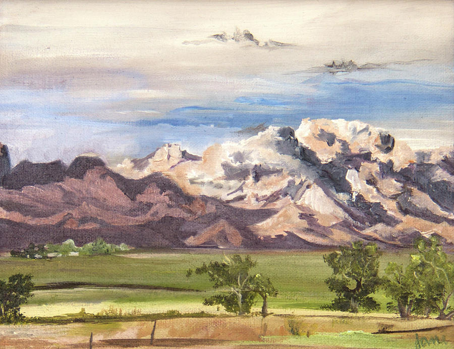 Split Mountain Painting by Nila Jane Autry