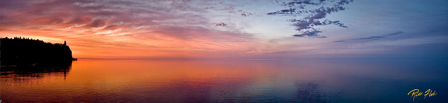 Split Rock Dawn Panorama Photograph by Rikk Flohr