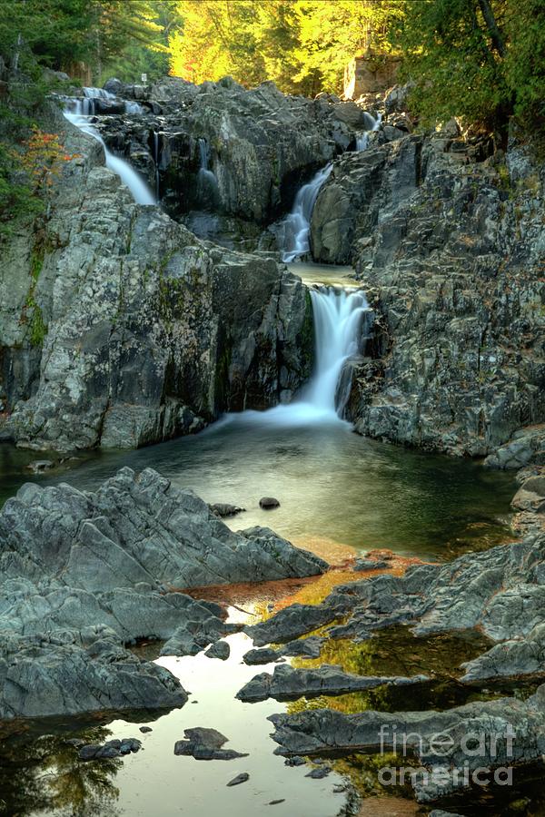 Split Rock Falls at Dusk Photograph by Karen Jorstad