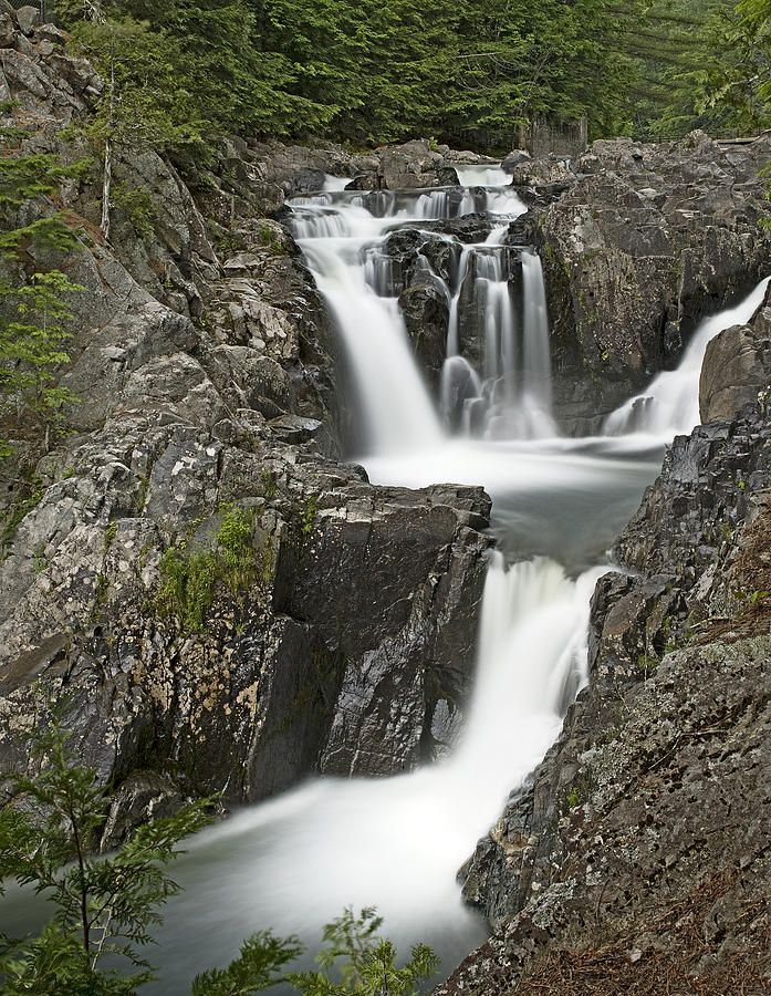 Split Rock Falls in Adirondack Park New York Photograph by Brendan Reals