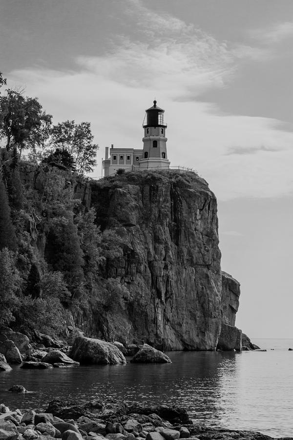 Split Rock Lighthouse BW Photograph by Penny Meyers