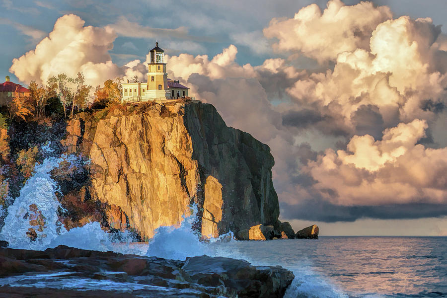 Split Rock Lighthouse Painting by Christopher Arndt