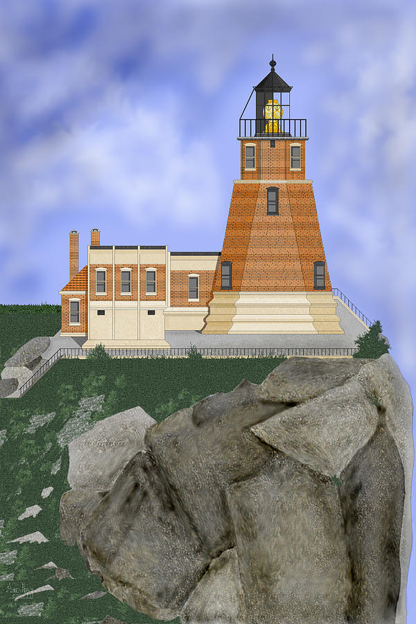 Split Rock Lighthouse On The Great Lakes Painting