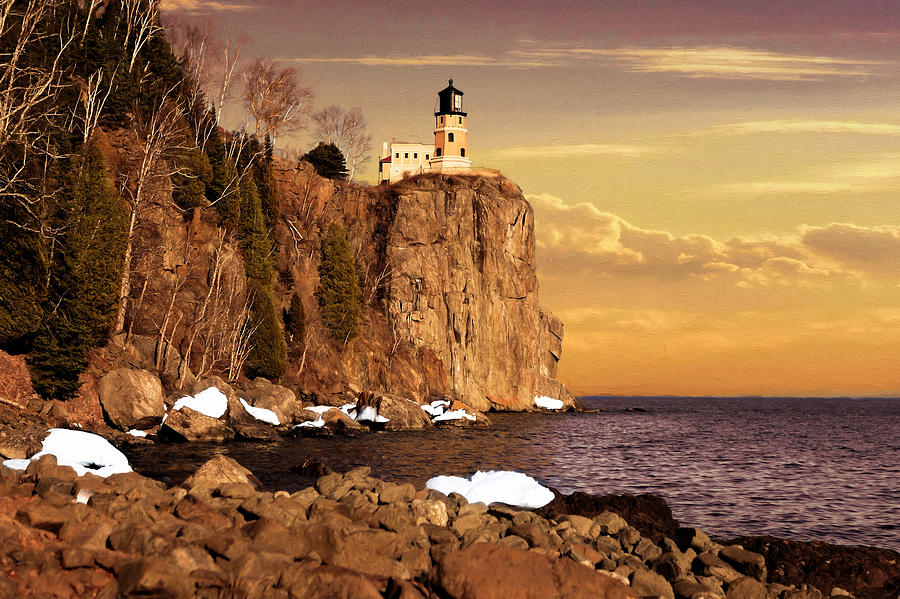 Split Rock Lighthouse Photograph by Susan Rissi Tregoning