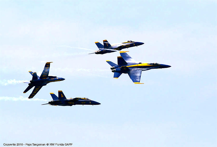 Blue Angels Photograph - Spliting Up is Hard to Do by Dennis Pops Tangeman