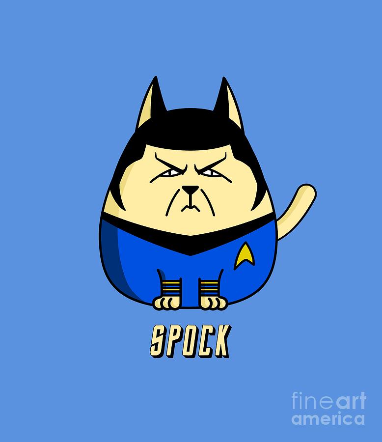 Star Trek Digital Art - Spock the Cat by Giordano Aita