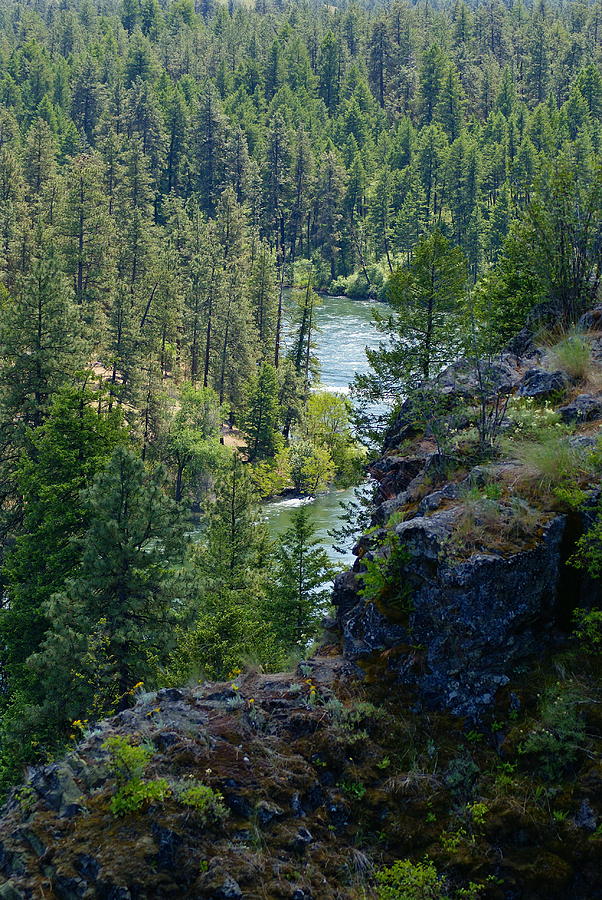 Spokane River by the Bowl and Pitcher Photograph by Ben Upham III
