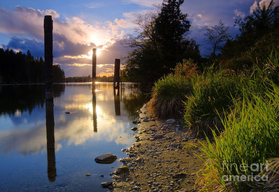 Sunset Photograph - Spokane River by Idaho Scenic Images Linda Lantzy