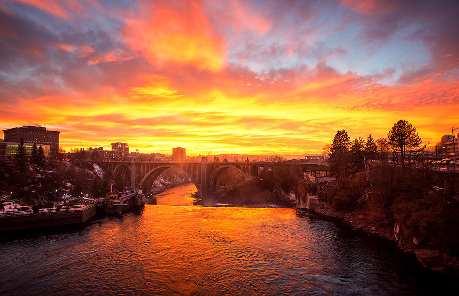 Spokane Sunset Photograph by James Richman