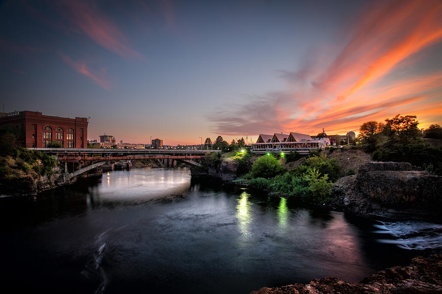 Spokane  Sunset Photograph by Michael Gallitelli