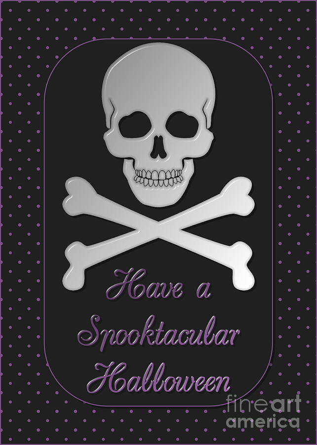 Halloween Digital Art - Spooktacular Skull Halloween by JH Designs