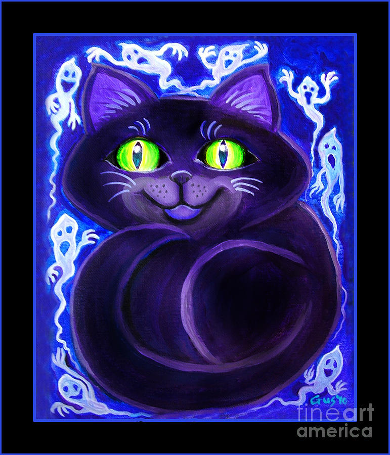 Spooky Cat Painting