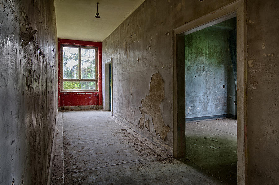 Spooky Hallway In Old Deserted Building Photograph by Dirk Ercken