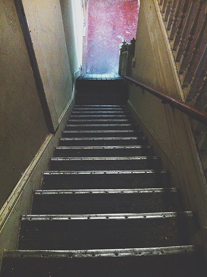Spooky Photograph - Spooky Stairway by Annie Walczyk