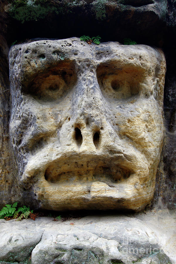 Spooky Stone Face Photograph by Michal Boubin