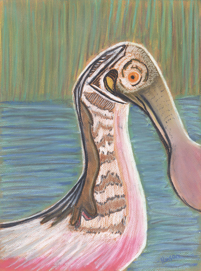 Spoonbill Painting - Spoonbill by Stu Hanson