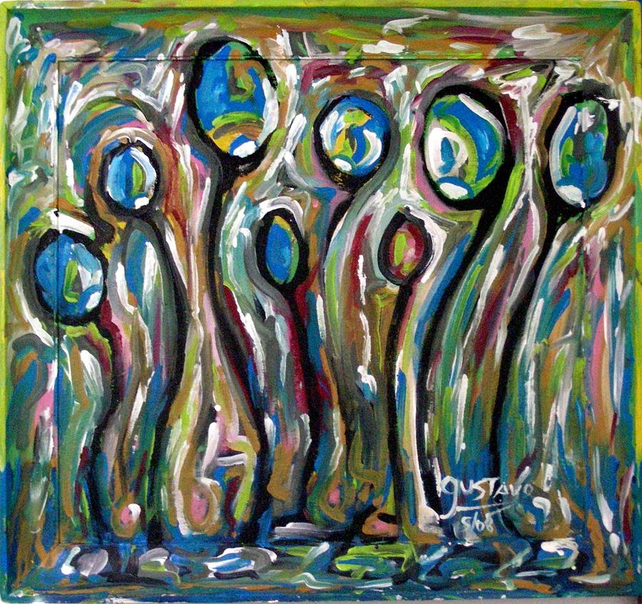 Spoons Painting by Gustavo Ramirez