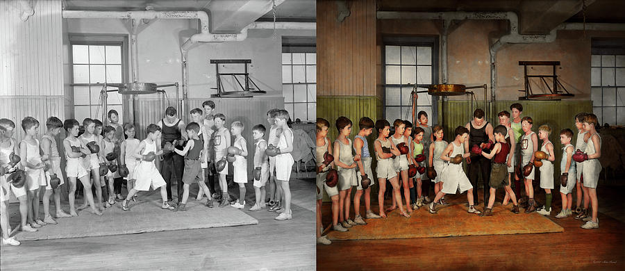 Sport - Boxing - Fists of fury 1924 - Side by Side Photograph by Mike Savad