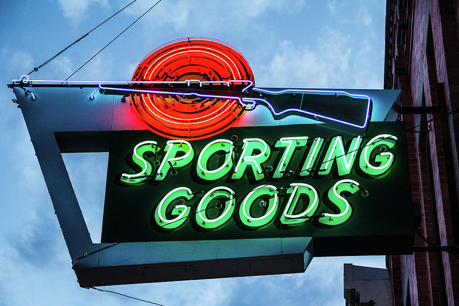 Sporting Goods Sign Photograph by Steven Bateson