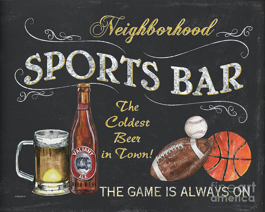 Sports Painting - Sports Bar by Debbie DeWitt