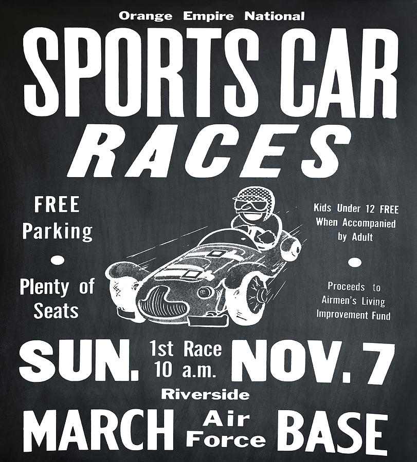 Sports Car Races in Chalk Digital Art by Bill Cannon
