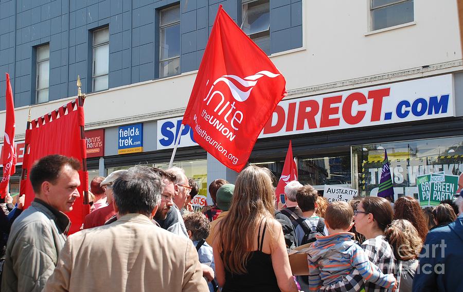 Sports Direct protest at Hastings Photograph by David Fowler