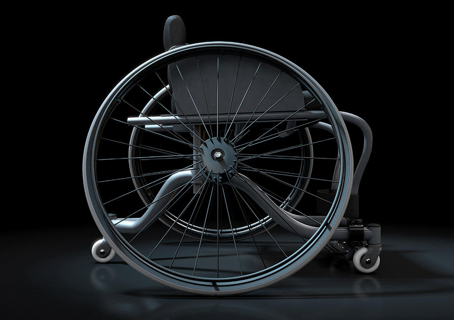 Basketball Digital Art - Sports Wheelchair by Allan Swart