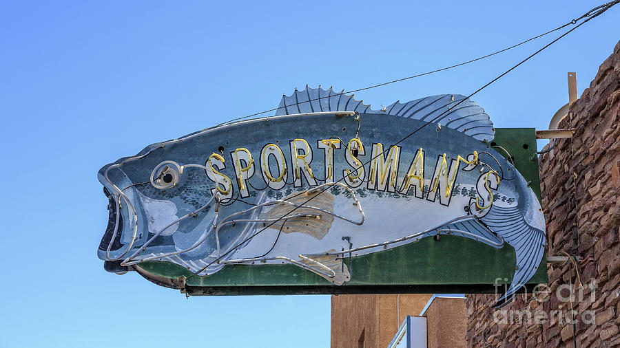 Sportsman Old Vintage Neon Sign Photograph by Edward Fielding